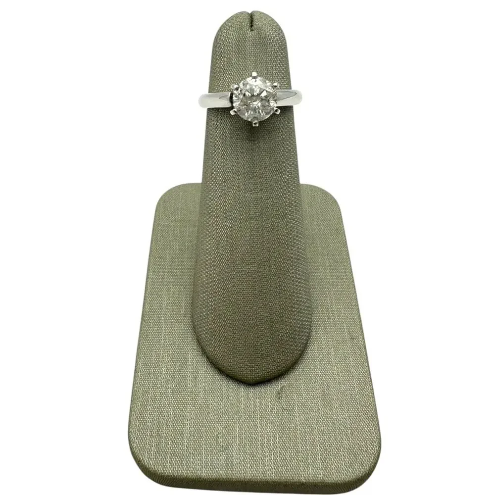 14K White Gold Diamond 1.2cttw Salt & Pepper Solitaire Ring (5)